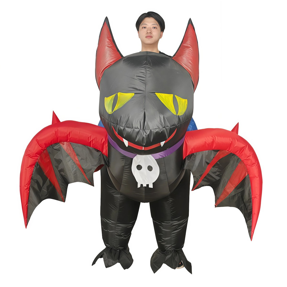 Rider Teens and Adults Inflatable Monster Black Cat Costumes Halloween Blowup Costumes - ChildAngle