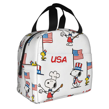 Holiday Snoopy Lunch Bag Picnic Lunch Bag Tote for Students Halloween Snoopy Lunch Bags Christmas Snoopy Lunch Bags 4th of July Snoopy Lunch Bags Easter Snoopy Lunch Bags - ChildAngle