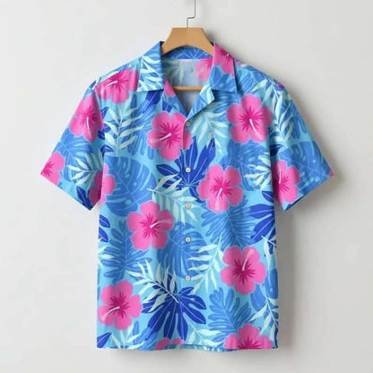 Blue Flower Beach Family Matching Shirts - ChildAngle