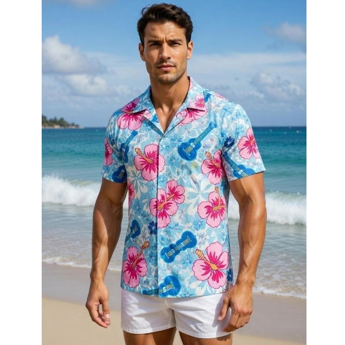 Blue Flower Beach Family Matching Shirts - ChildAngle