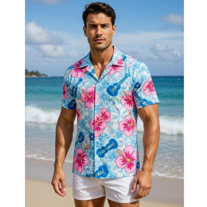 Blue Flower Beach Family Matching Shirts - ChildAngle