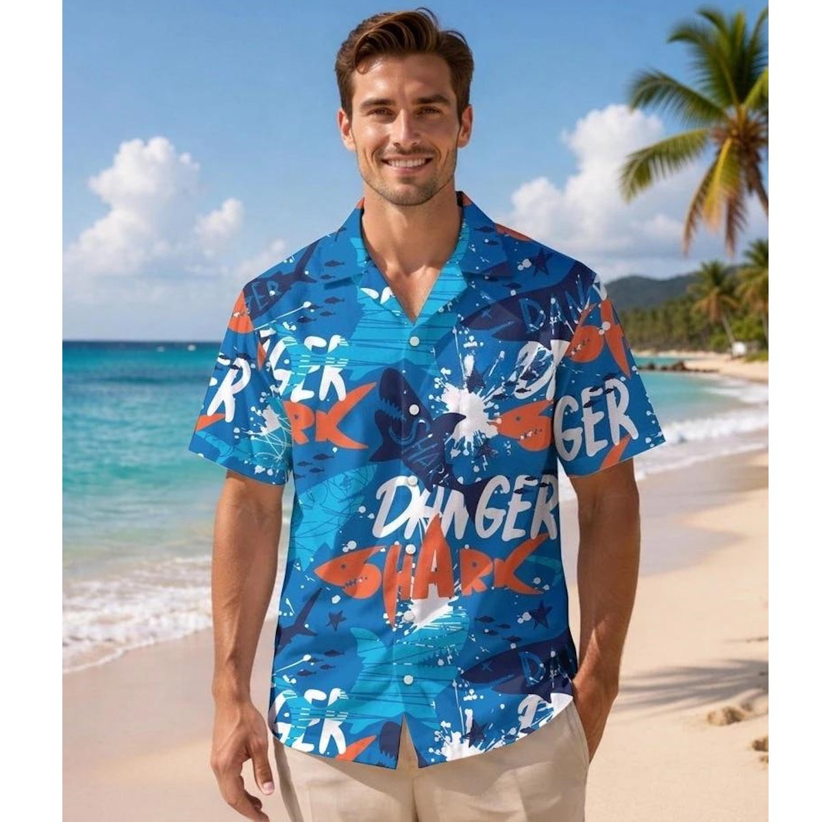Blue Coconut Tree Surf Palm Tree Family Matching Shirts - ChildAngle
