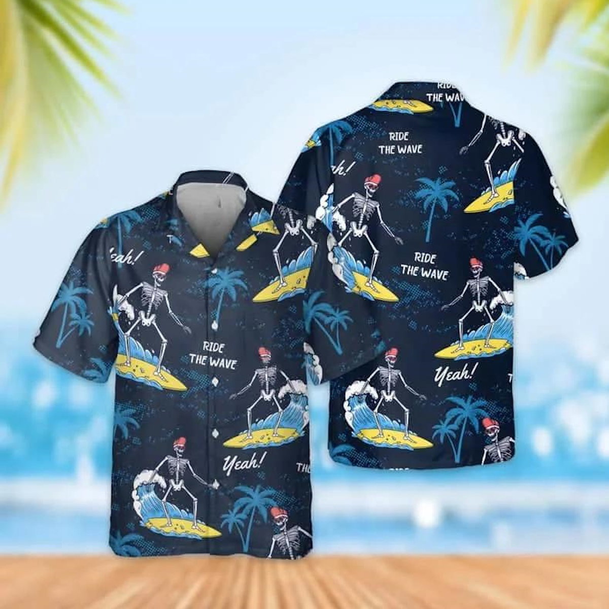 Blue Coconut Tree Surf Palm Tree Family Matching Shirts - ChildAngle