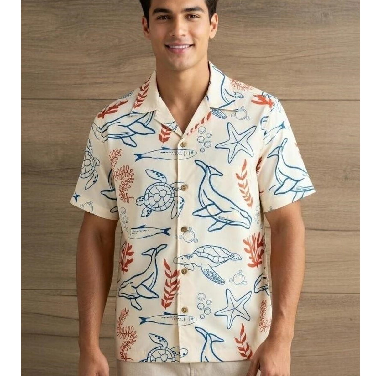 Sea Pattern Coral Reef Shell Family Matching Shirts - ChildAngle