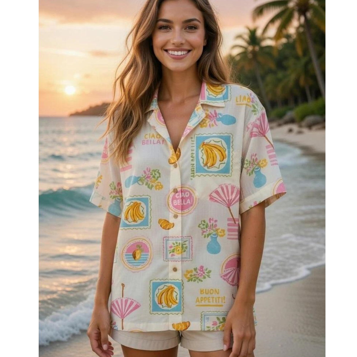 Sea Pattern Coral Reef Shell Family Matching Shirts - ChildAngle