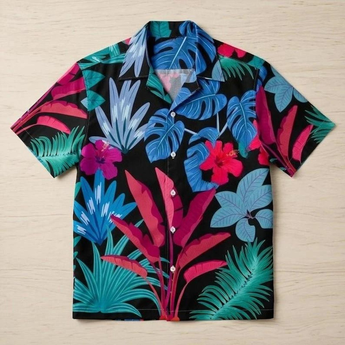 Hawaiian Matching Family Shirts Set for Vacation Tropical Flower Palm Leaves Beach Outfits - ChildAngle