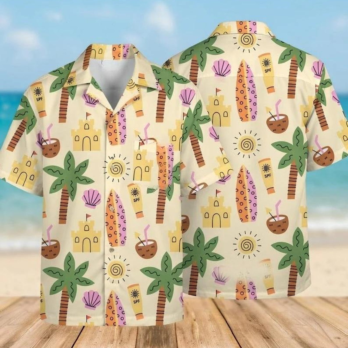 Coconut Tree Hawaiian Family Matching Shirts - ChildAngle 