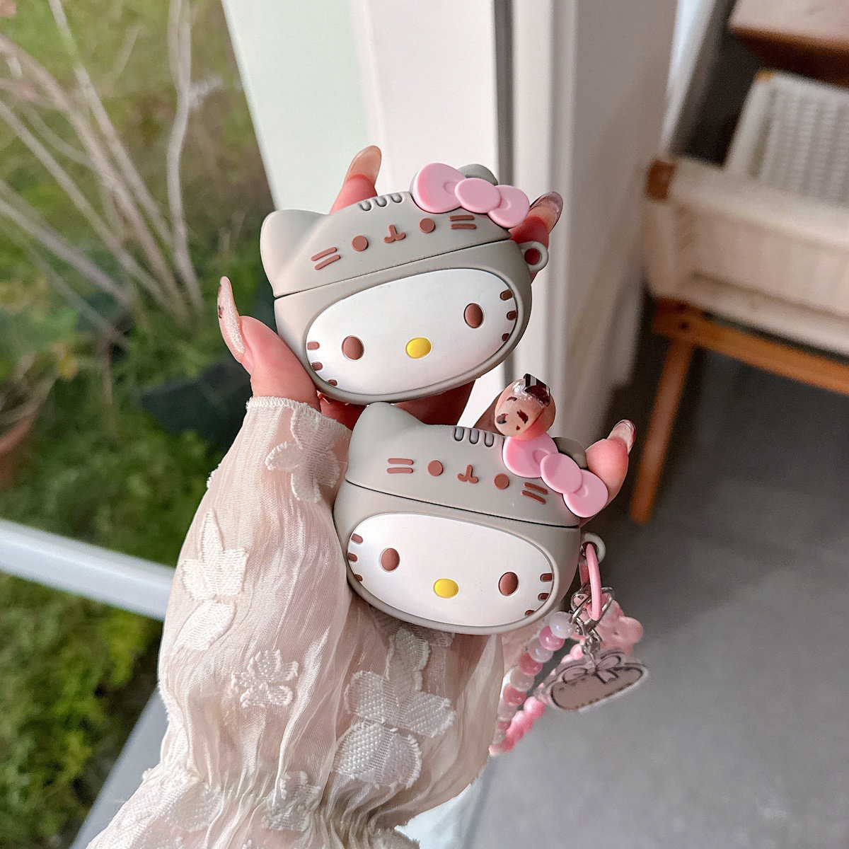 Hello Kitty AirPods Case 3D Anime Cute AirPods Case - ChildAngle