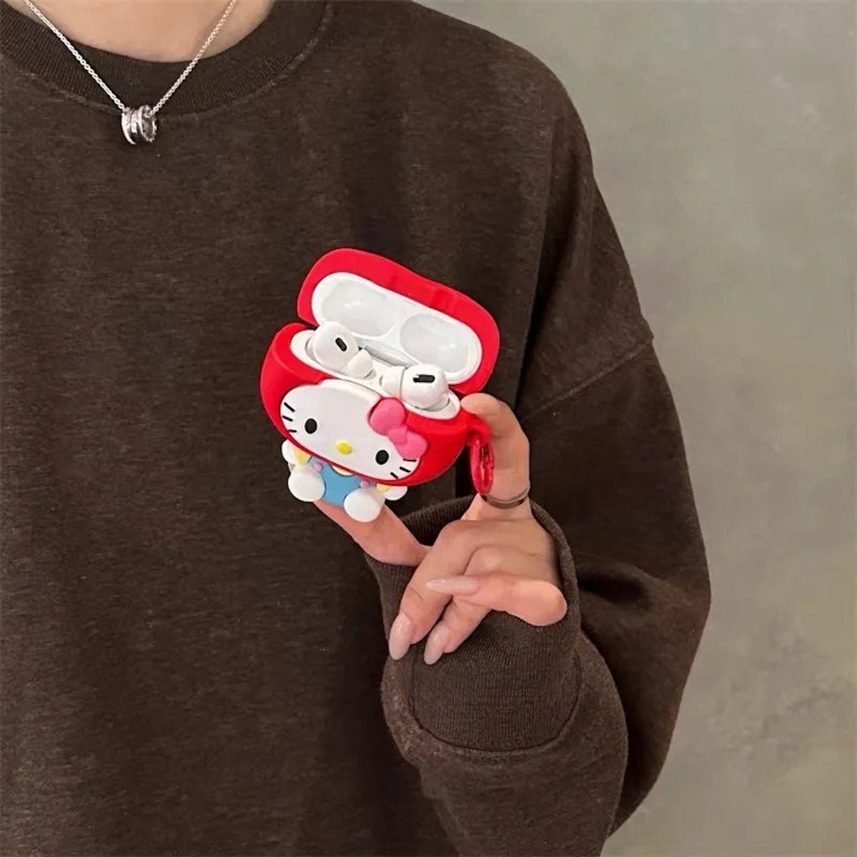 Hello Kitty AirPods Case 3D Anime Cute AirPods Case - ChildAngle