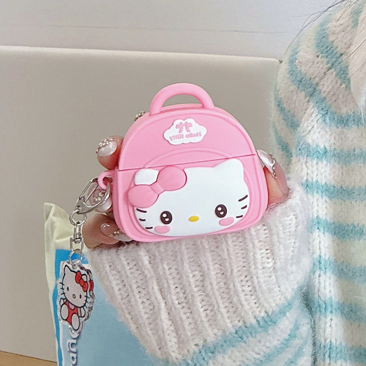 Hello Kitty AirPods Case 3D Anime Cute AirPods Case - ChildAngle