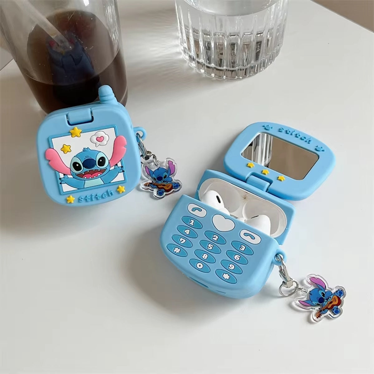 AirPods Pro 3 AirPod 4 Hello Kitty AirPod Case Cartoon Flip Phone Portable Mirror - ChildAngle