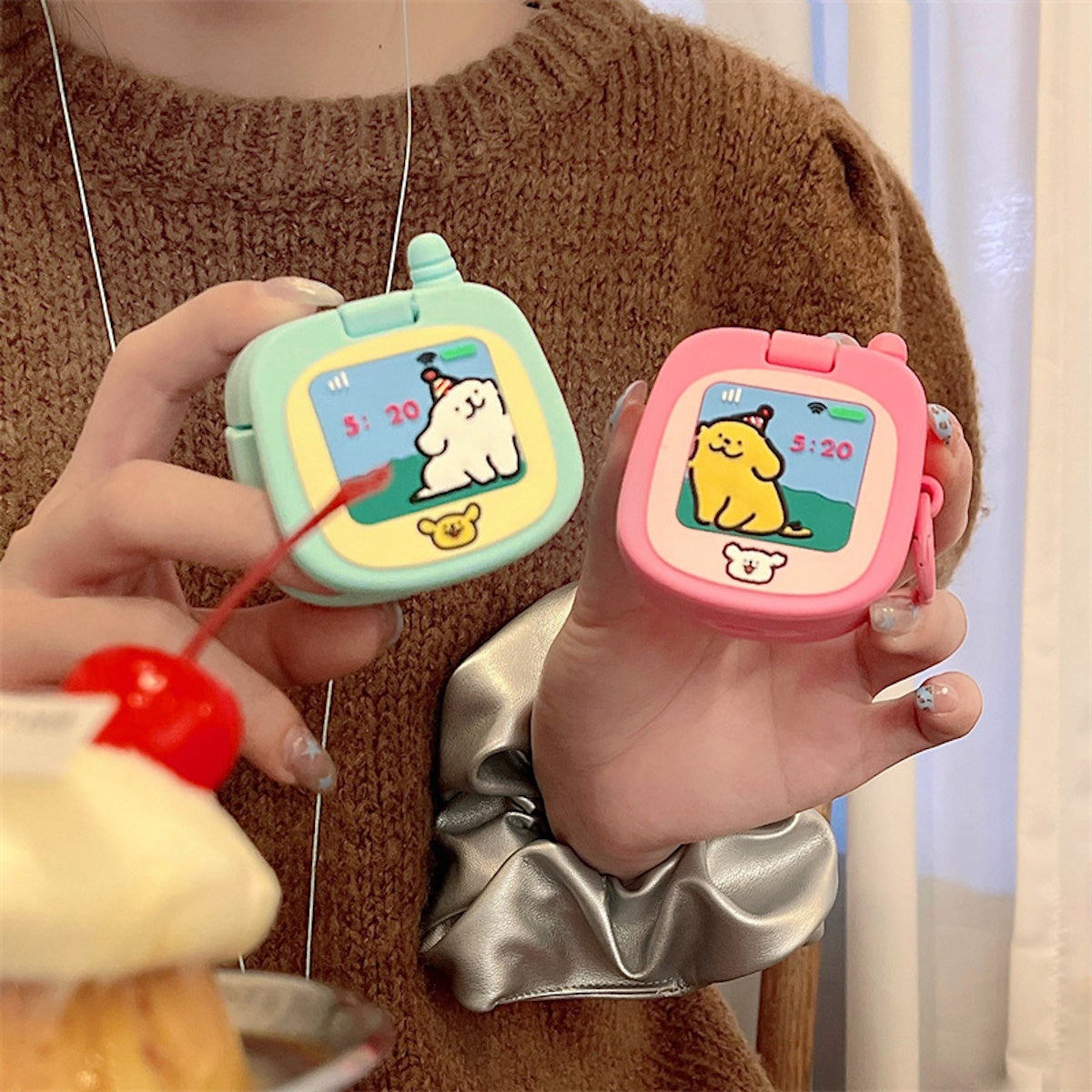 AirPods Pro 3 AirPod 4 Hello Kitty AirPod Case Cartoon Flip Phone Portable Mirror - ChildAngle