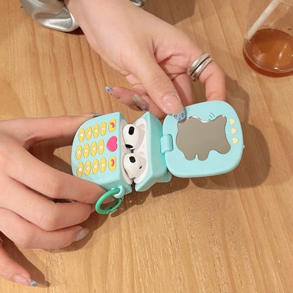 AirPods Pro 3 AirPod 4 Hello Kitty AirPod Case Cartoon Flip Phone Portable Mirror - ChildAngle
