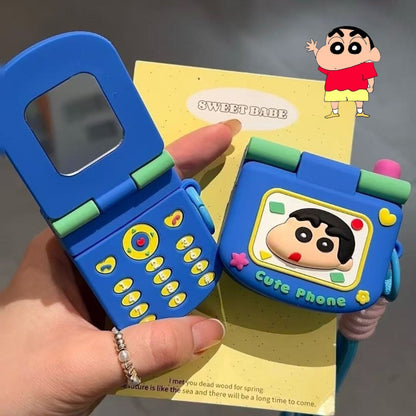 AirPods Pro 3 AirPod 4 Hello Kitty AirPod Case Cartoon Flip Phone Portable Mirror - ChildAngle