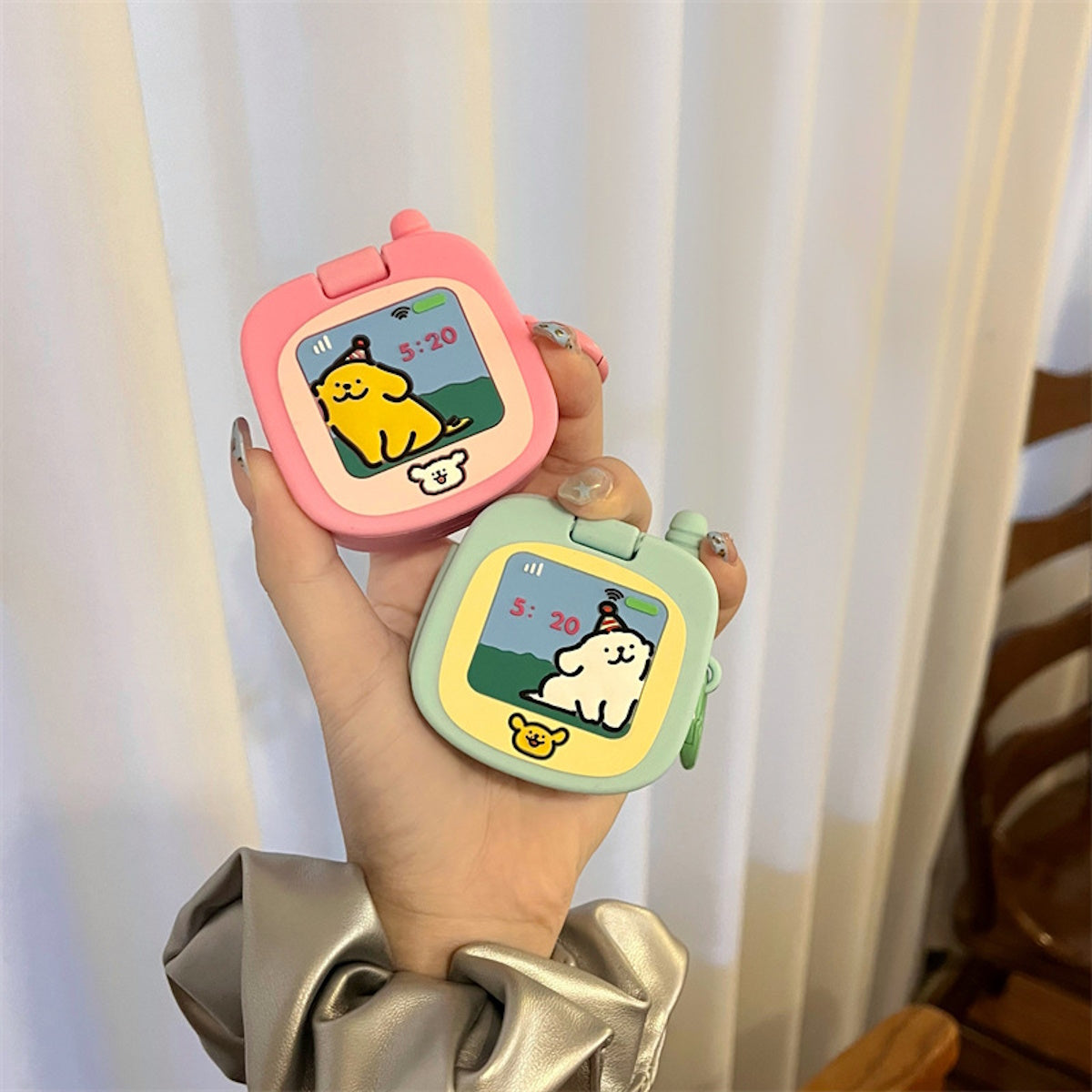 AirPods Pro 3 AirPod 4 Hello Kitty AirPod Case Cartoon Flip Phone Portable Mirror - ChildAngle