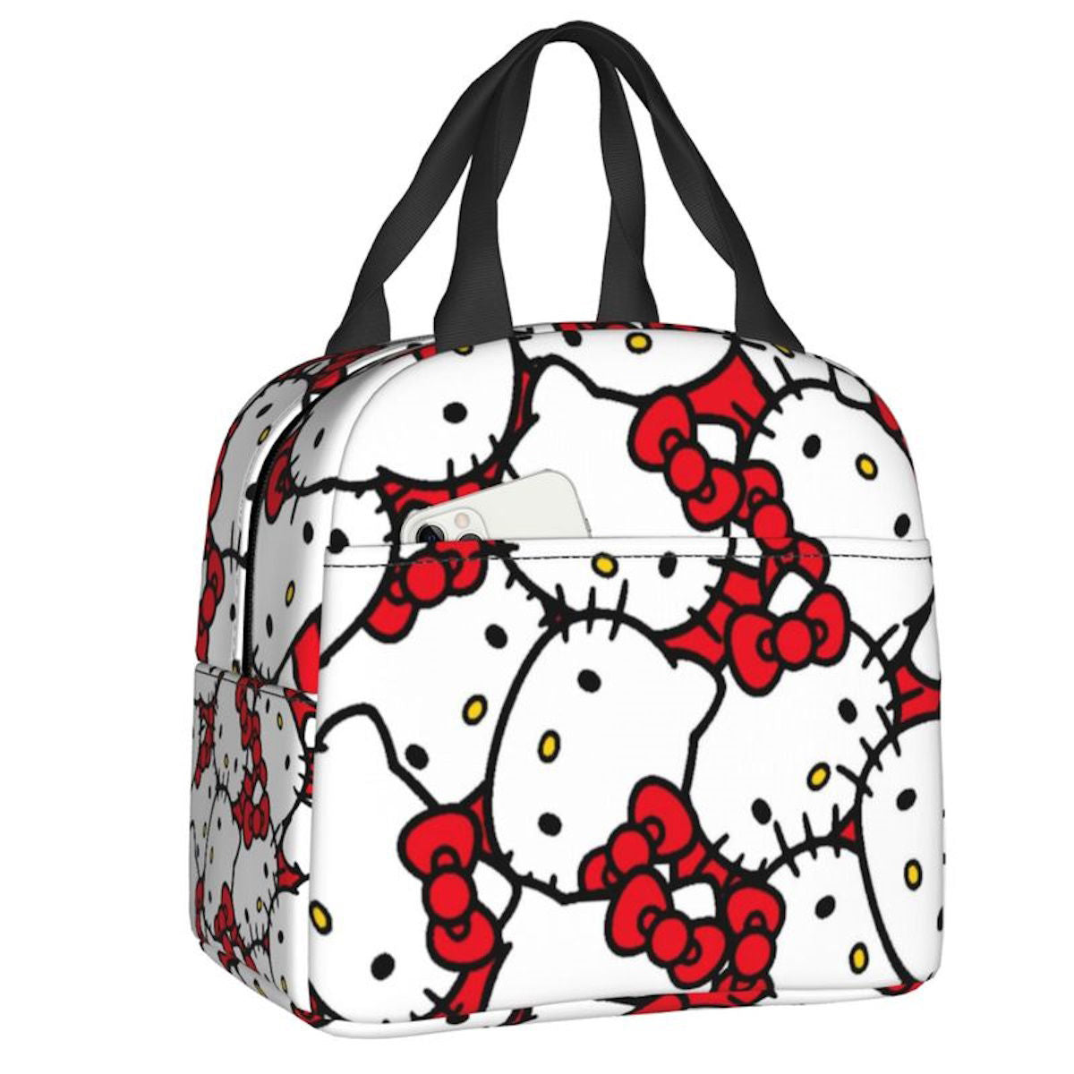 Hello Kitty Lunch Bag Portable Insulated Tote for Girls - ChildAngle