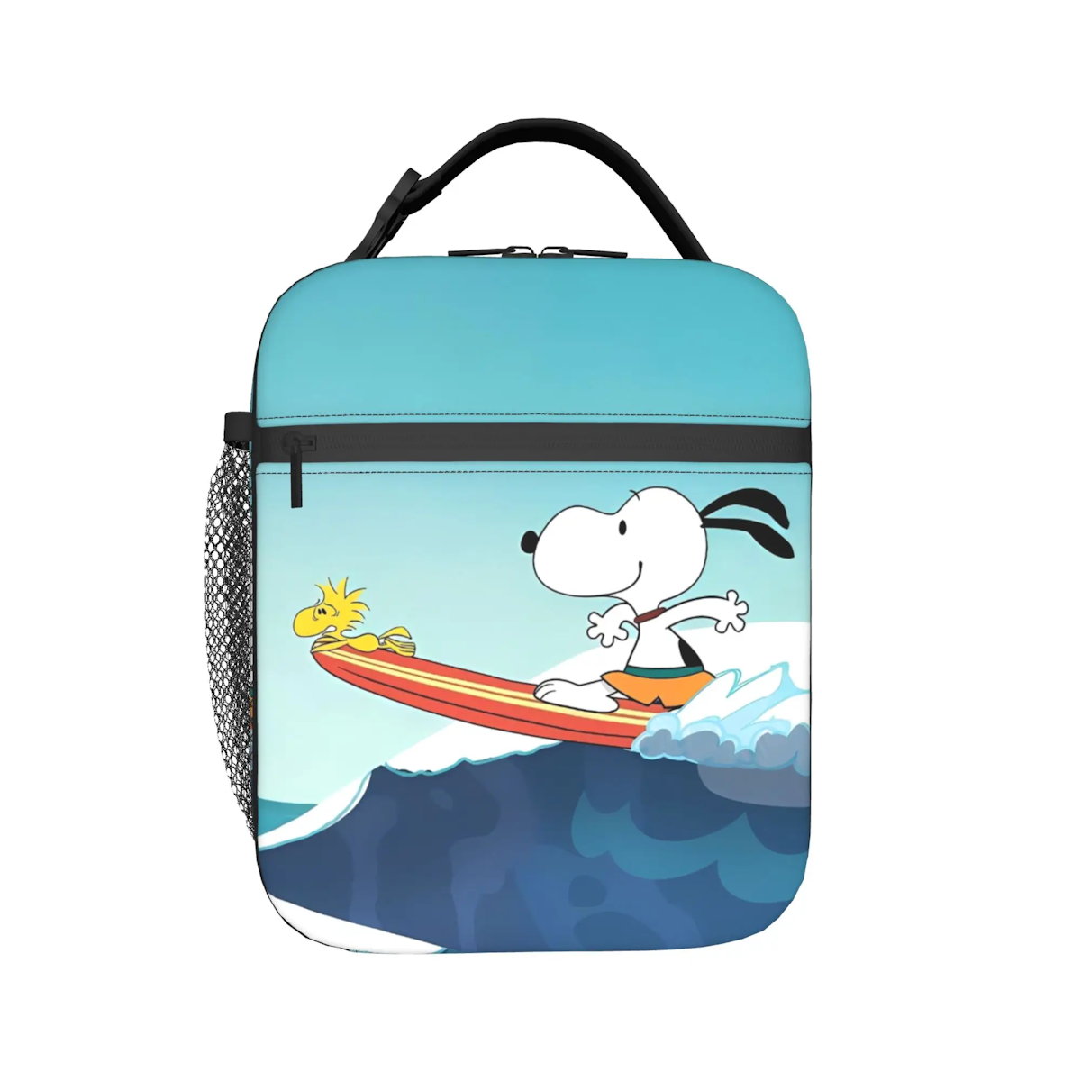 Holiday Easter Halloween Snoopy Lunch Bag Tote with Side Mesh Pocket - ChildAngle