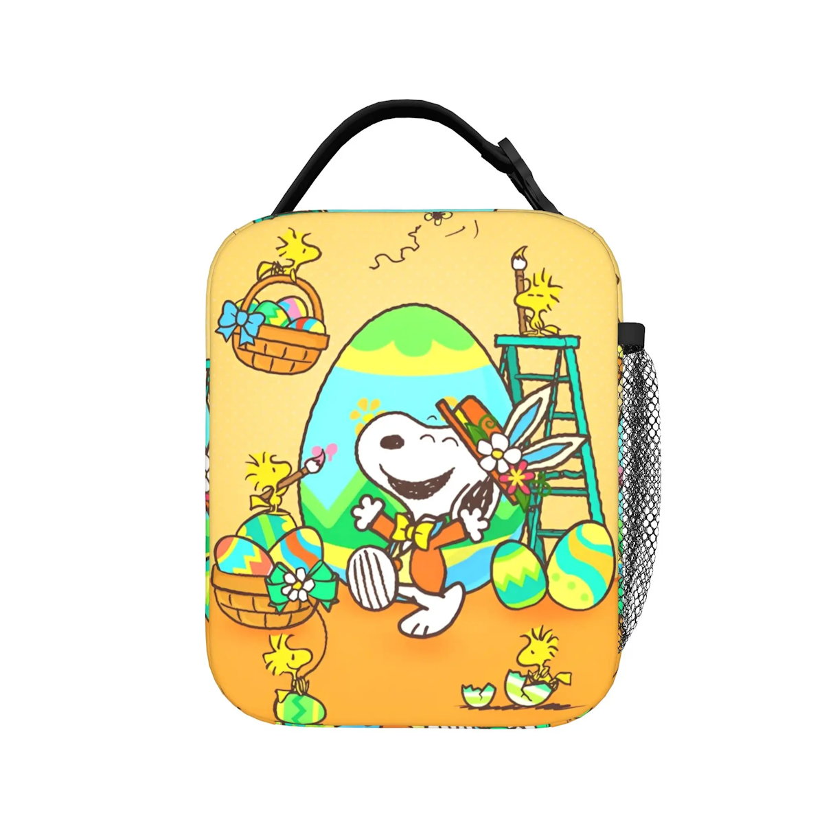 Holiday Easter Halloween Snoopy Lunch Bag Tote with Side Mesh Pocket - ChildAngle
