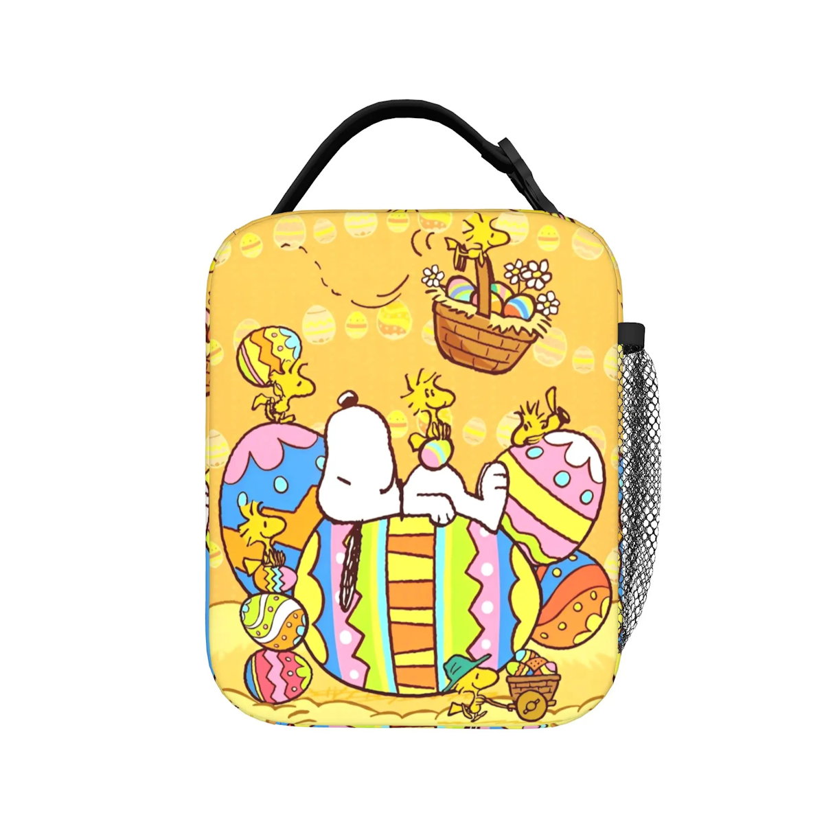 Holiday Easter Halloween Snoopy Lunch Bag Tote with Side Mesh Pocket - ChildAngle