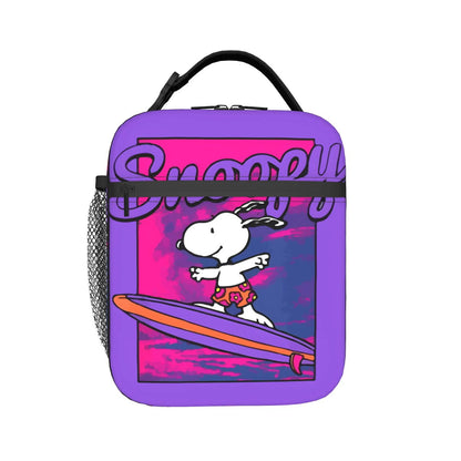 Holiday Easter Halloween Snoopy Lunch Bag Tote with Side Mesh Pocket - ChildAngle