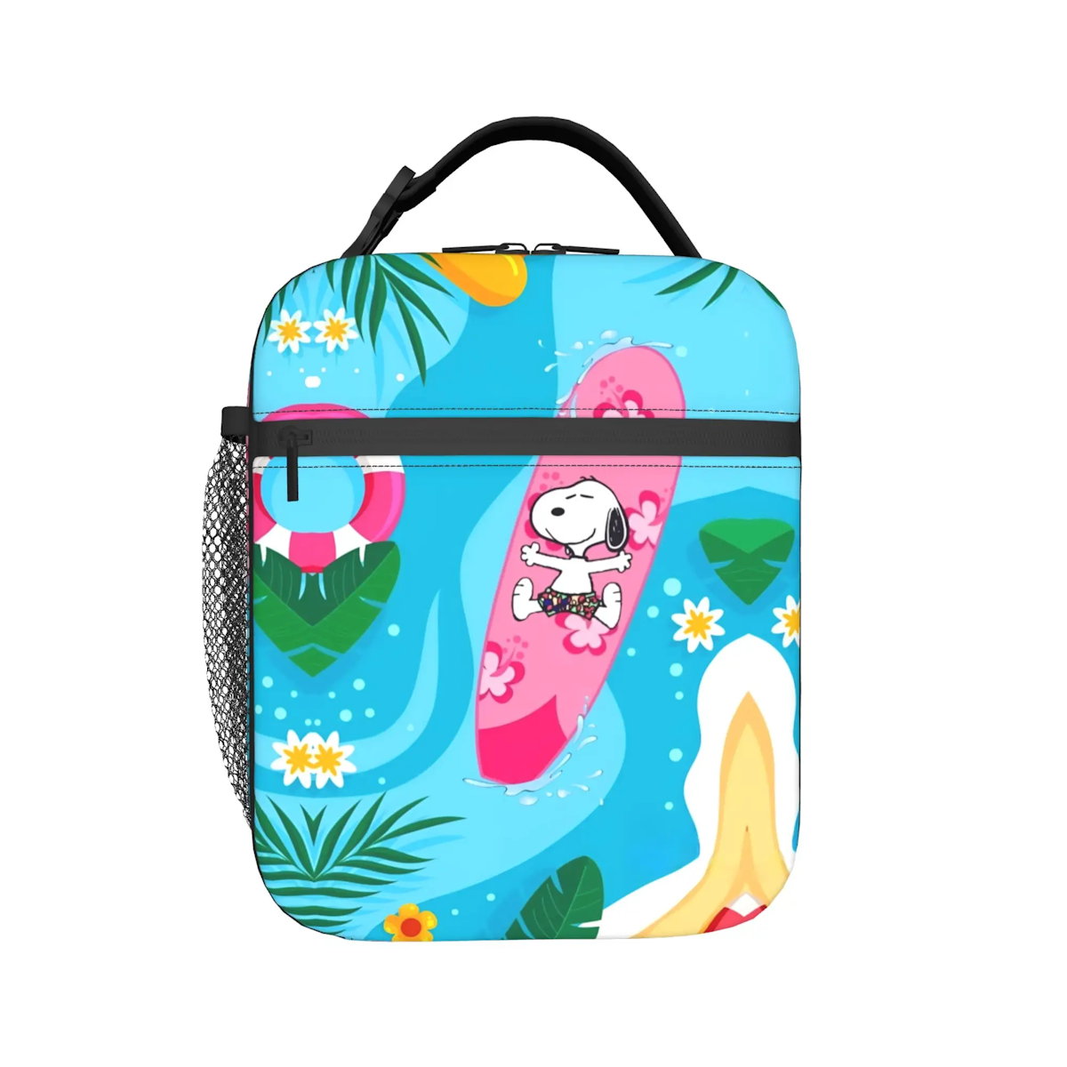 Holiday Easter Halloween Snoopy Lunch Bag Tote with Side Mesh Pocket - ChildAngle