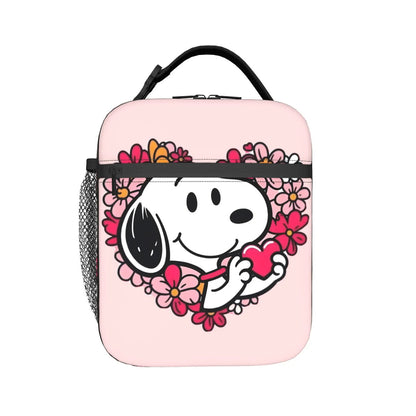 Holiday Easter Halloween Snoopy Lunch Bag Tote with Side Mesh Pocket - ChildAngle