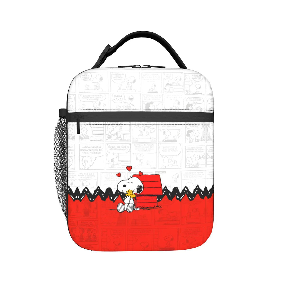 Holiday Easter Halloween Snoopy Lunch Bag Tote with Side Mesh Pocket - ChildAngle