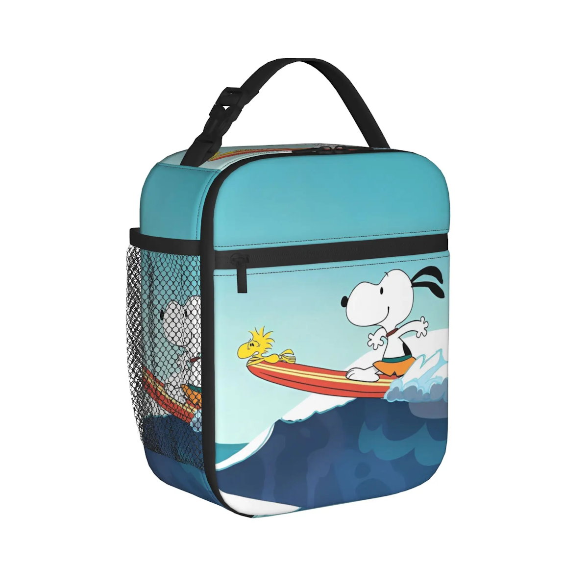 Holiday Easter Halloween Snoopy Lunch Bag Tote with Side Mesh Pocket - ChildAngle