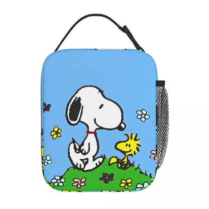 Holiday Easter Halloween Snoopy Lunch Bag Tote with Side Mesh Pocket - ChildAngle
