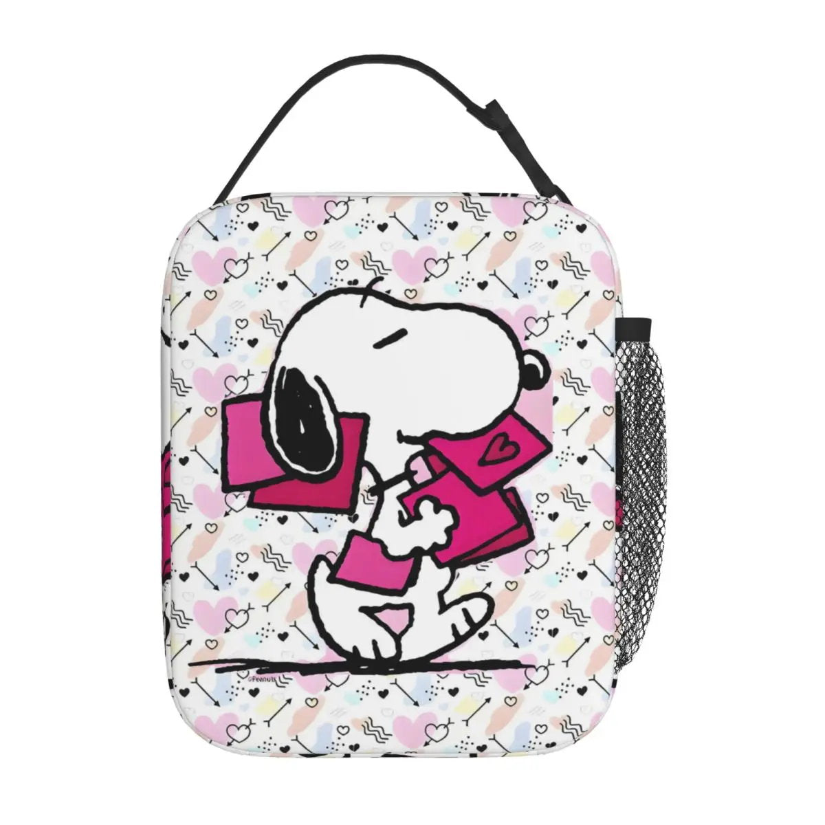 Holiday Easter Halloween Snoopy Lunch Bag Tote with Side Mesh Pocket - ChildAngle