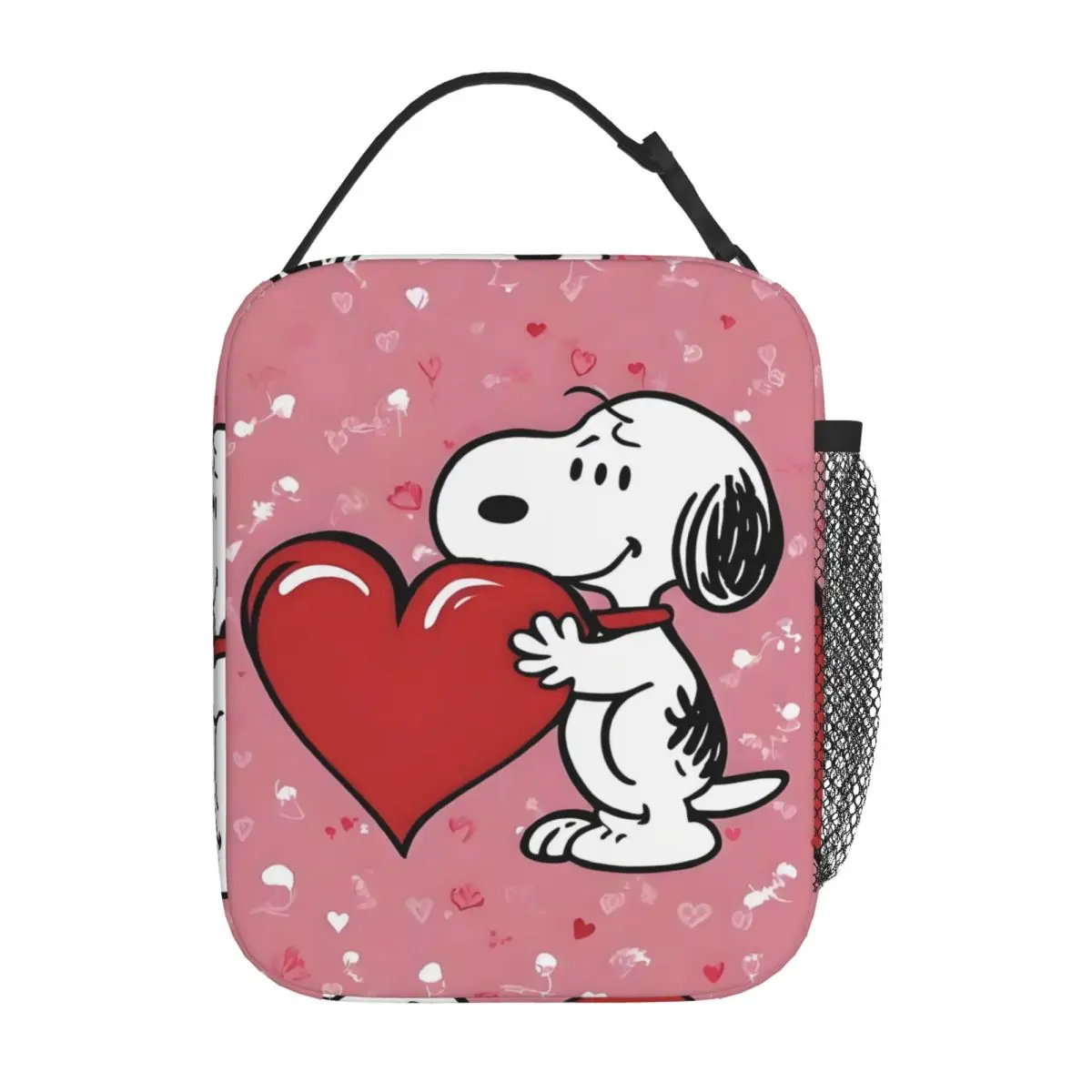 Holiday Easter Halloween Snoopy Lunch Bag Tote with Side Mesh Pocket - ChildAngle