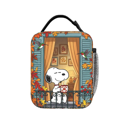 Holiday Easter Halloween Snoopy Lunch Bag Tote with Side Mesh Pocket - ChildAngle