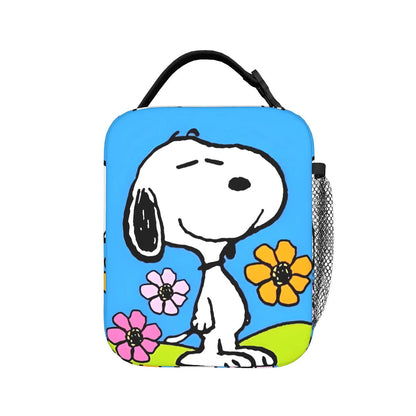 Holiday Easter Halloween Snoopy Lunch Bag Tote with Side Mesh Pocket - ChildAngle