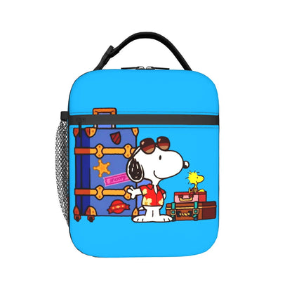 Holiday Easter Halloween Snoopy Lunch Bag Tote with Side Mesh Pocket - ChildAngle
