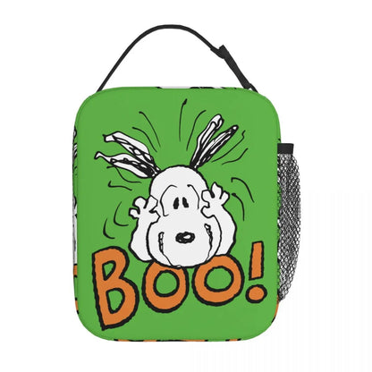 Holiday Easter Halloween Snoopy Lunch Bag Tote with Side Mesh Pocket - ChildAngle