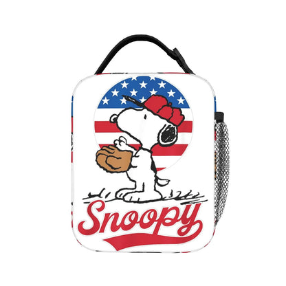 Holiday Easter Halloween Snoopy Lunch Bag Tote with Side Mesh Pocket - ChildAngle