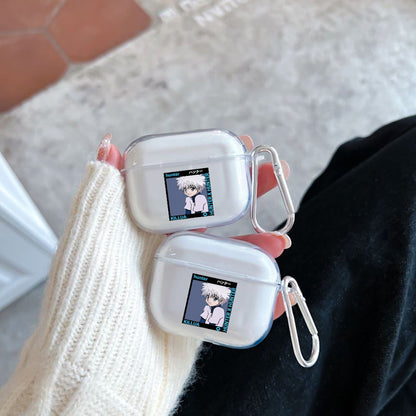 Clear AirPods cases with Hunter Hunter anime character Killua Satoru AirPods Case