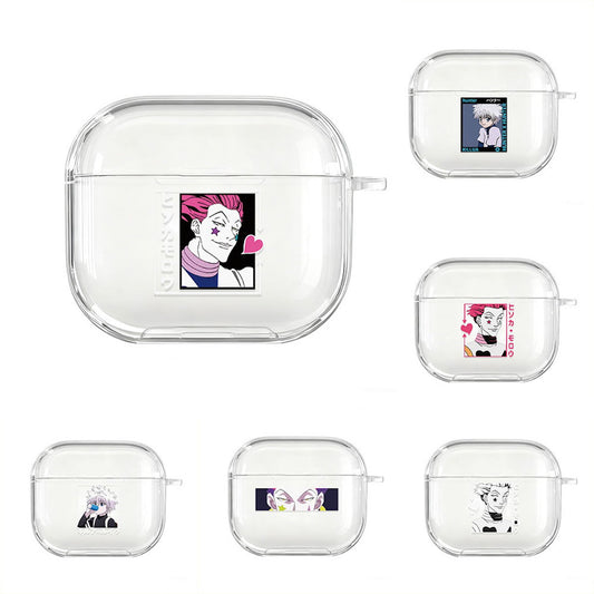 Clear AirPods cases with Hunter Hunter anime character Killua Satoru AirPods Case