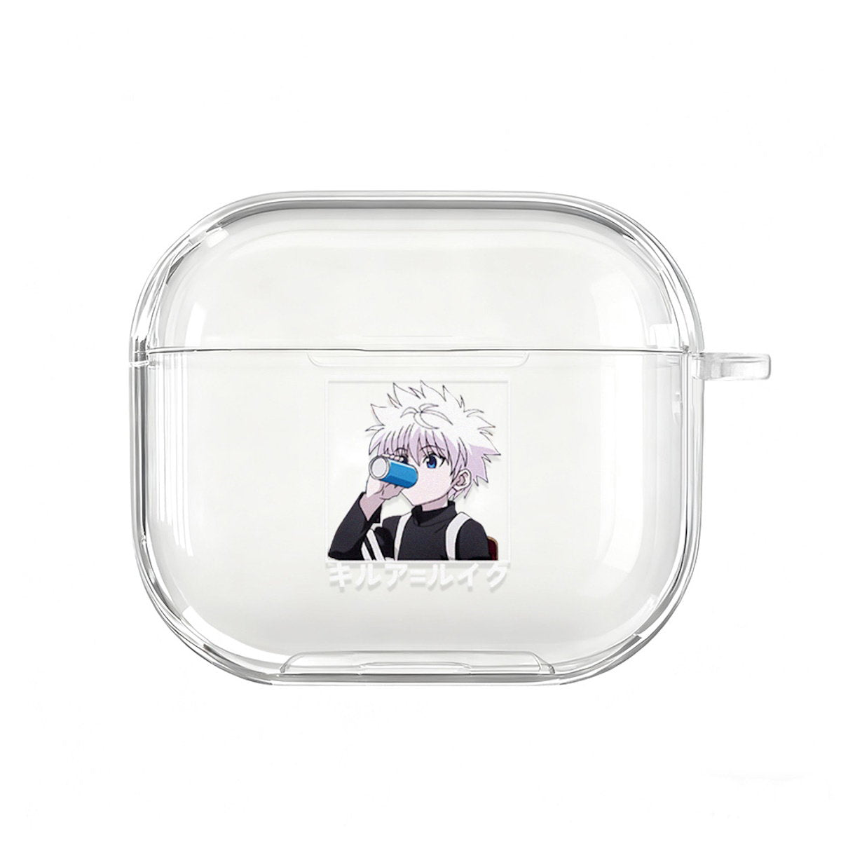 Clear AirPods cases with Hunter Hunter anime character Killua Satoru AirPods Case