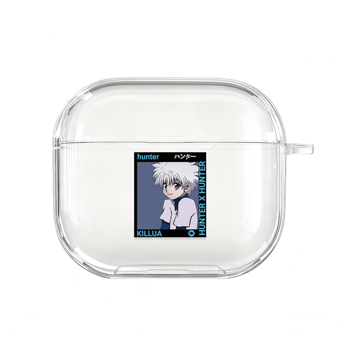 Clear AirPods cases with Hunter Hunter anime character Killua Satoru AirPods Case