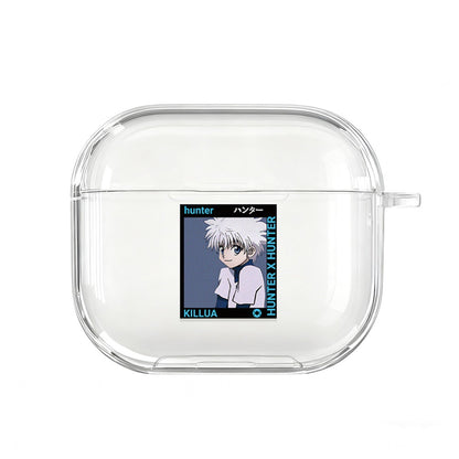 Clear AirPods cases with Hunter Hunter anime character Killua Satoru AirPods Case