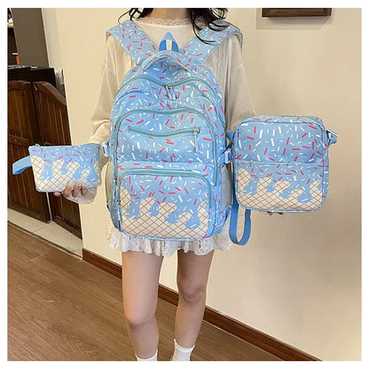 3PCS Ice Cream Backpack and Lunchbox Pencil Case Set - ChildAngle