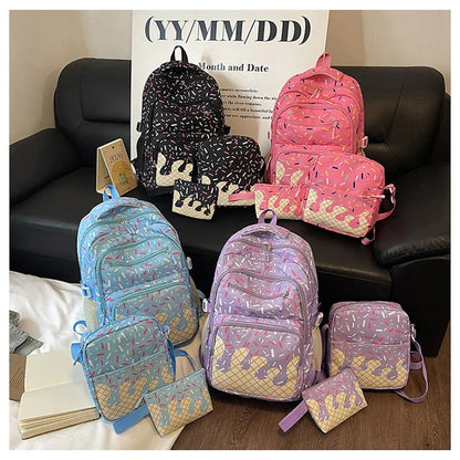 3PCS Ice Cream Backpack and Lunchbox Pencil Case Set - ChildAngle