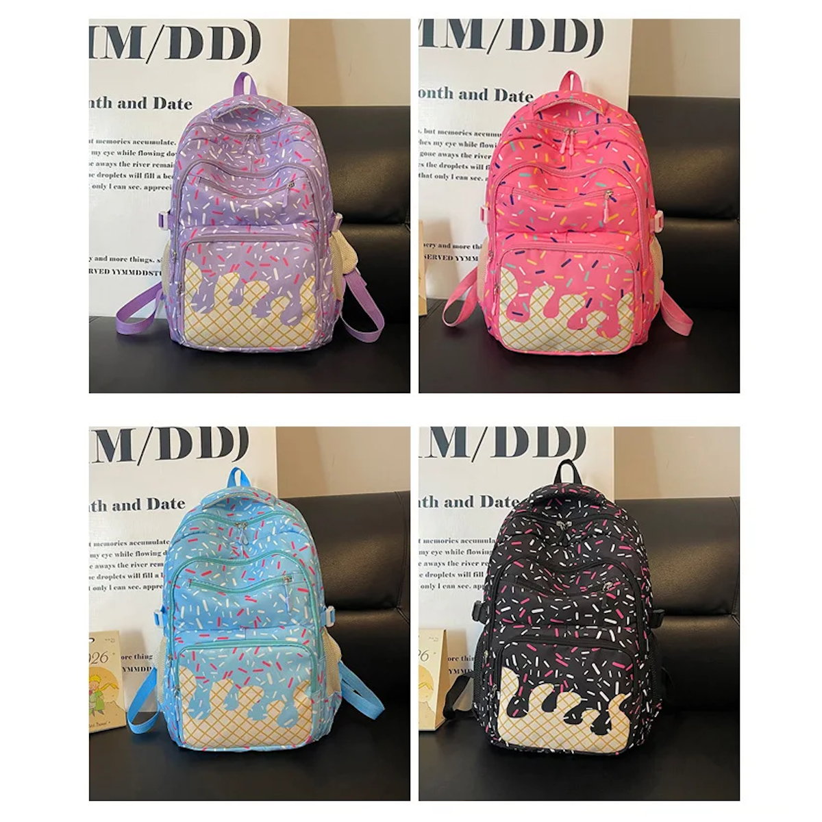3PCS Ice Cream Backpack and Lunchbox Pencil Case Set - ChildAngle