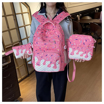 3PCS Ice Cream Backpack and Lunchbox Pencil Case Set - ChildAngle
