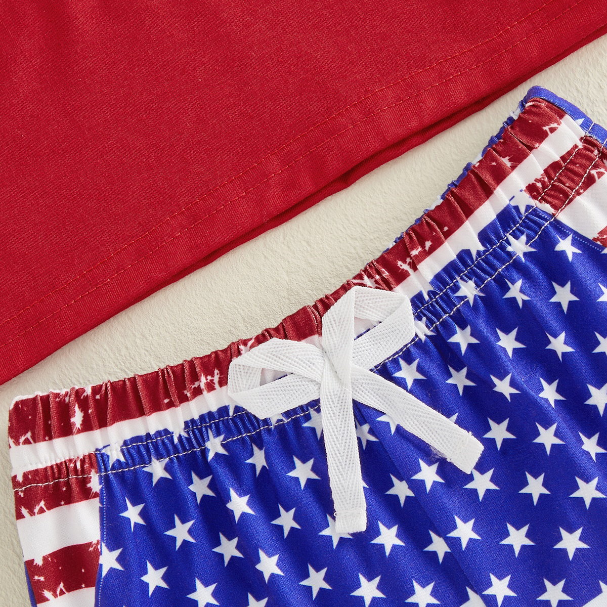 Red tank top with 'All American Dude' text and American flag shorts - ChildAngle Toddler Boy 4th of Julyl Tank Top and Shorts