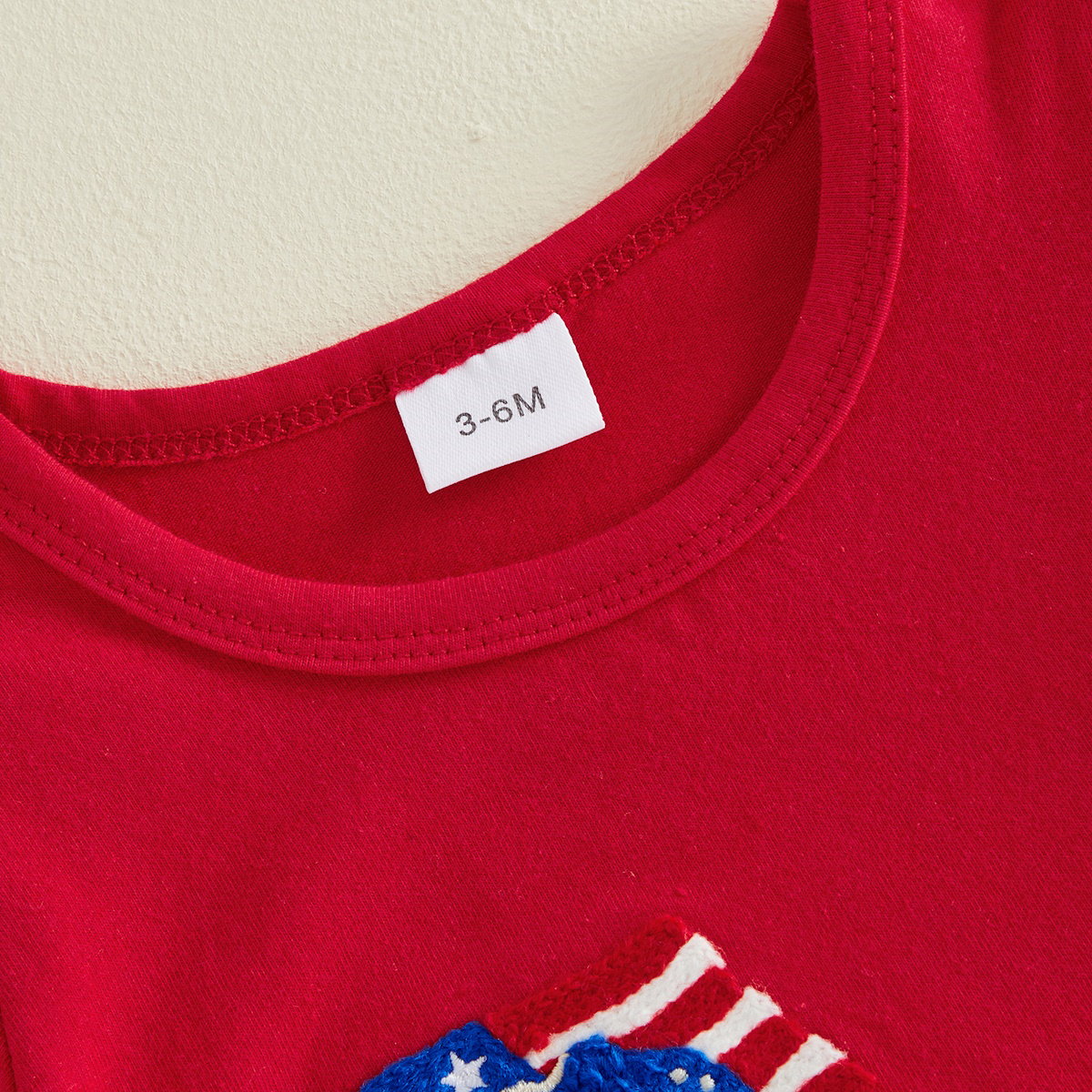 Dinosaur Carrying American Flag Infant Boys Dinosaur 4th of July Outfits - ChildAngle
