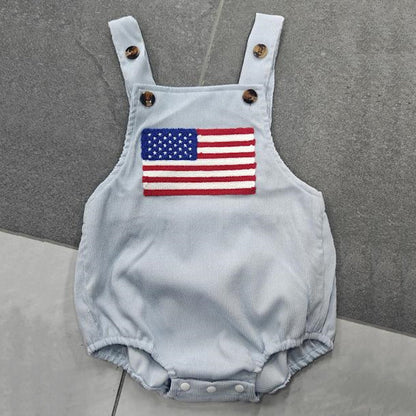 Baby romper with an American flag design - ChildAngle American Flag Infant 4th of July Outfits