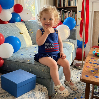 Cotton Infant 4th of July Baby rompers with 'USA' and flag designs - ChildAngle Infant 4th of July Outfits