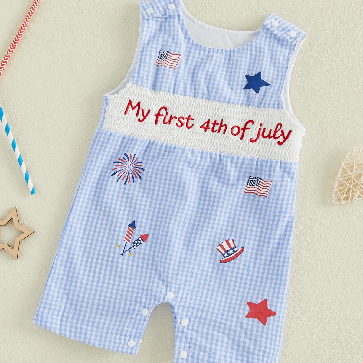 Infant 4th of July Onesie Independence Day Romper - ChildAngle